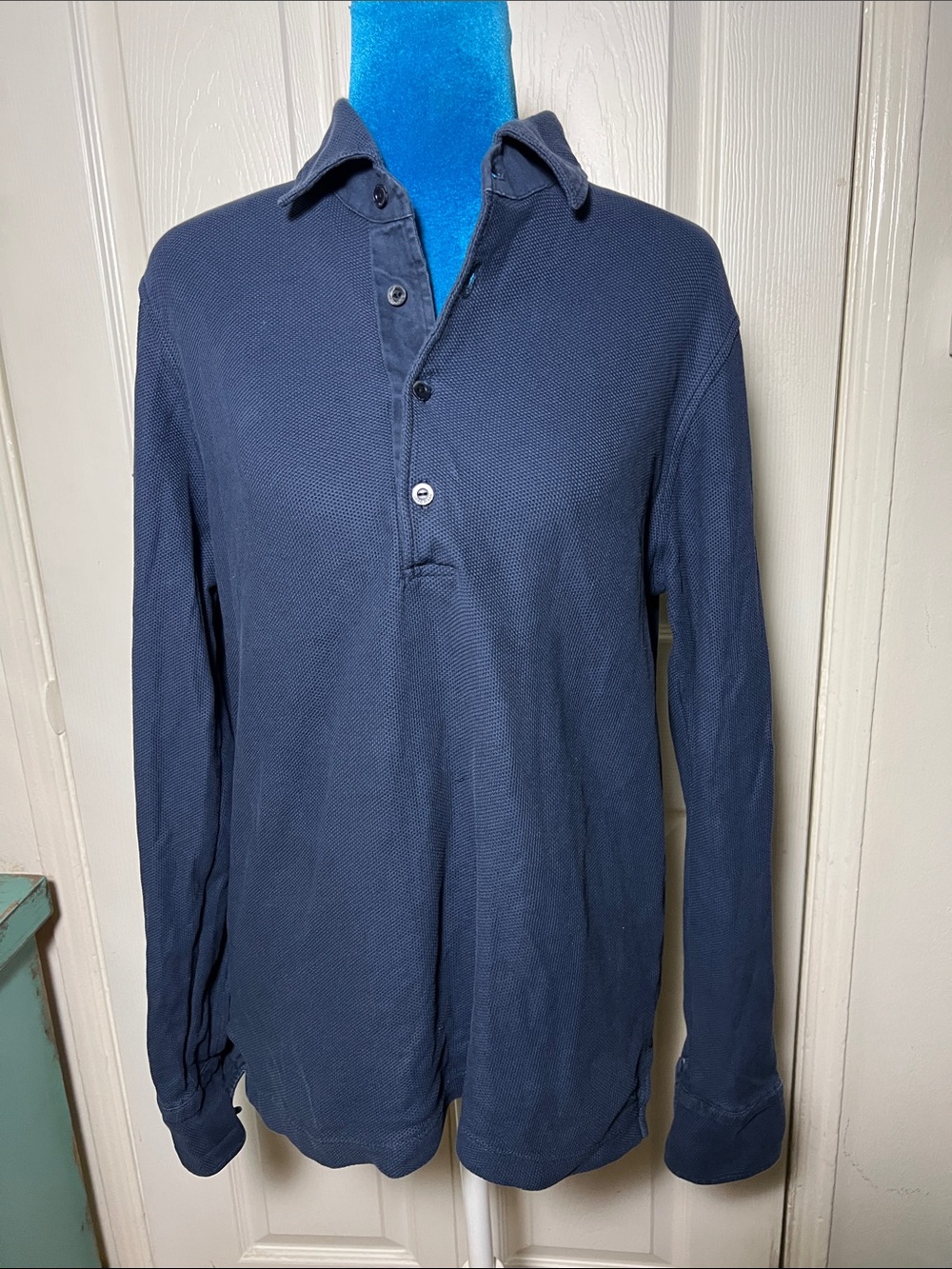 Loro Piana Italy Long Sleeve Polo Shirt Men’s Small